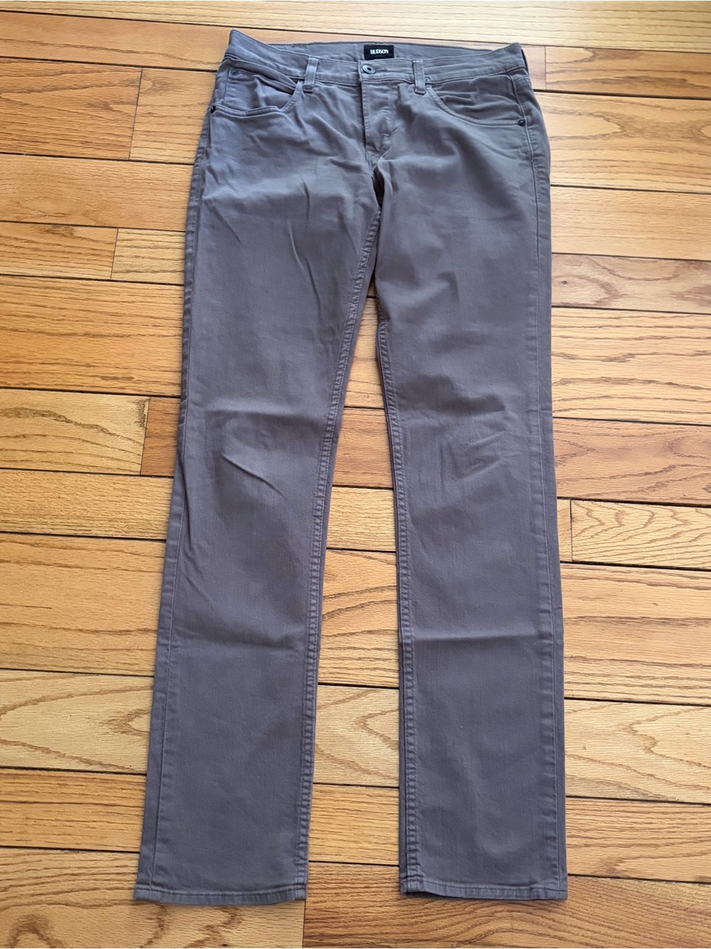 Hudson Gray Blake Slim Straight button fly Jeans 33x33
